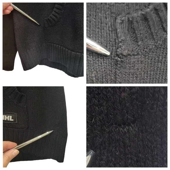 NHL by ILANCO Ottawa Senators Knit Hoodie Black Sens Pullover Sweater Me… - Picture 14 of 16